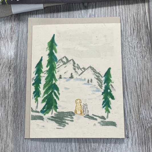 Wildflower Seed Paper.  Plantable card.  Pet lover.  Dog and Cat. Wildflower Seeds.  Adventure. Camping. Boating. Retirement. Outdoor card.  Card for Guests.