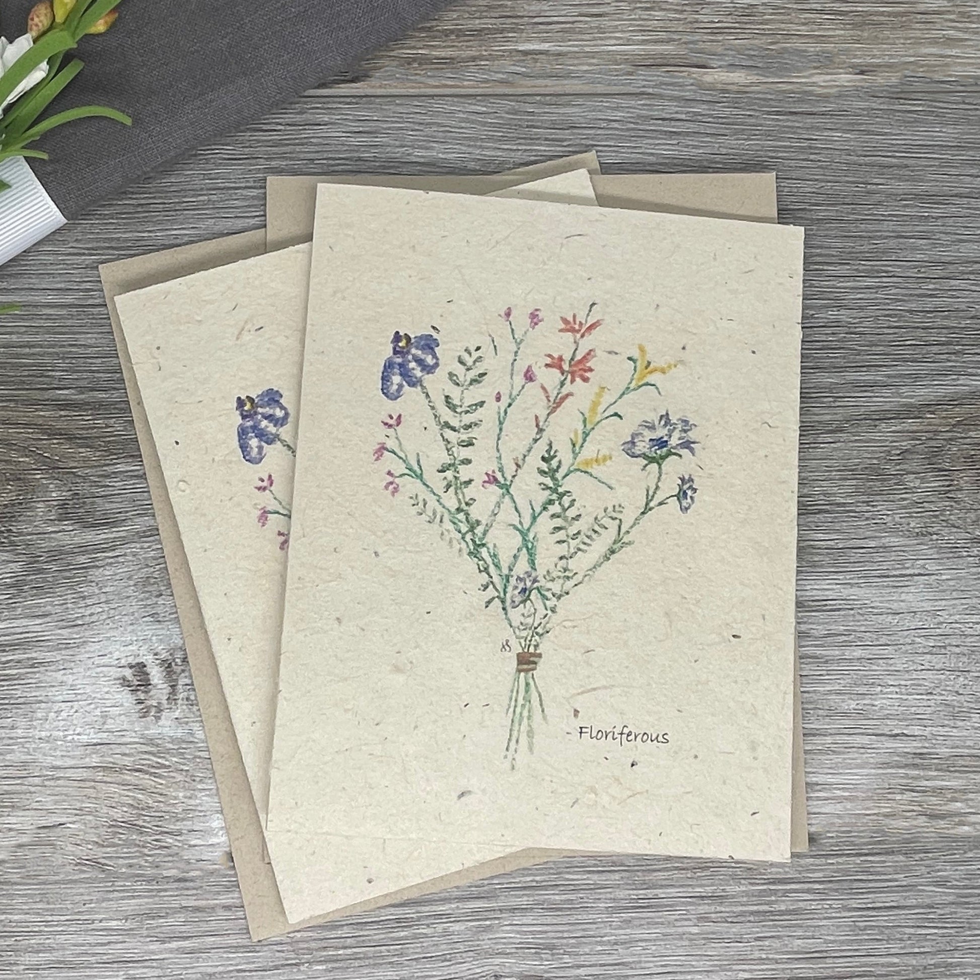 Wildflower Seed paper; watercolor art