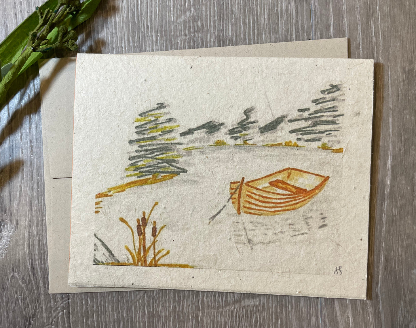 Boat  | Hand Drawn | Plantable Seed Paper