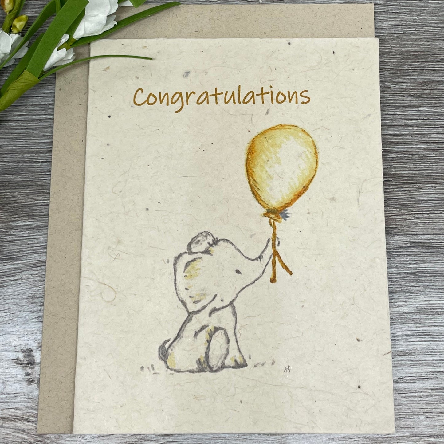 birth congratulations. New Baby. Congratulations card. planttbale seed paper. Plantable card.