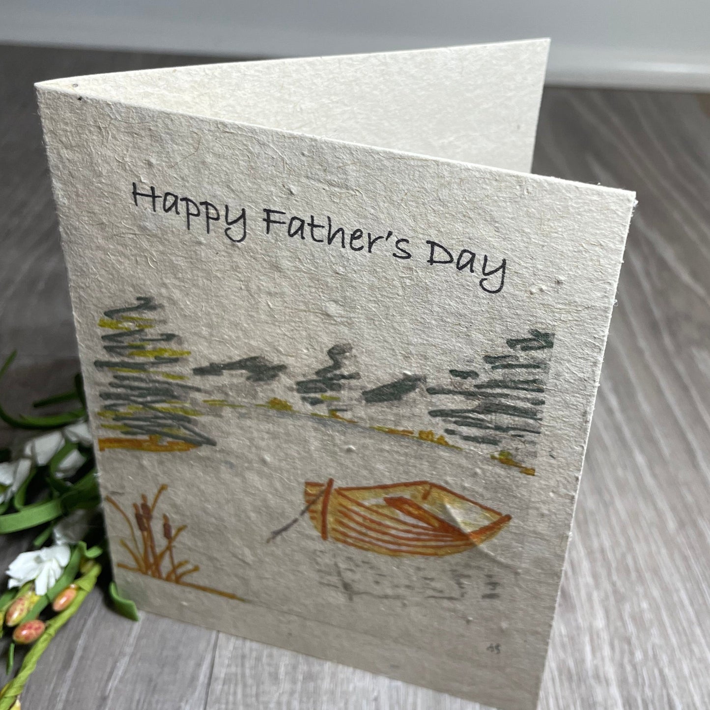 fathers day card with a boat on cover