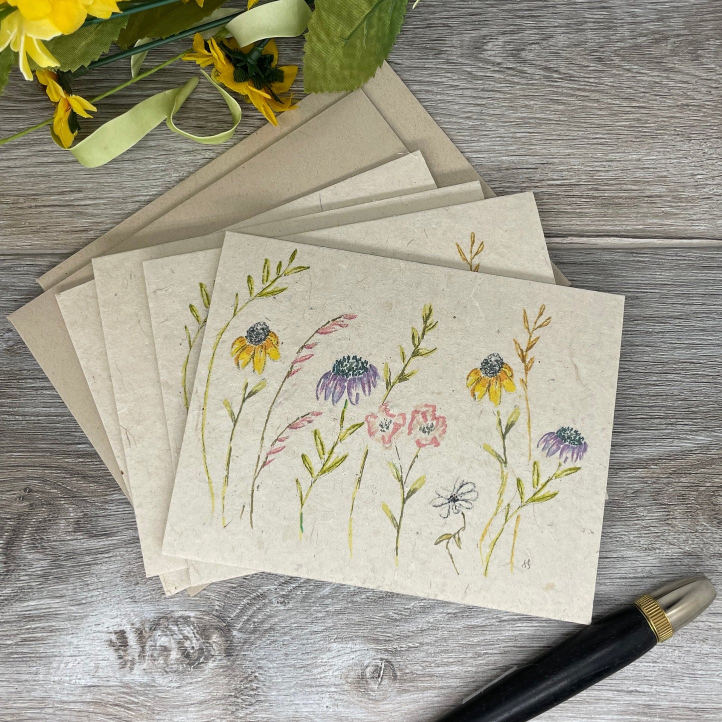 Wildflowers | Hand Drawn | Plantable Seed Paper | Wall of Flowers