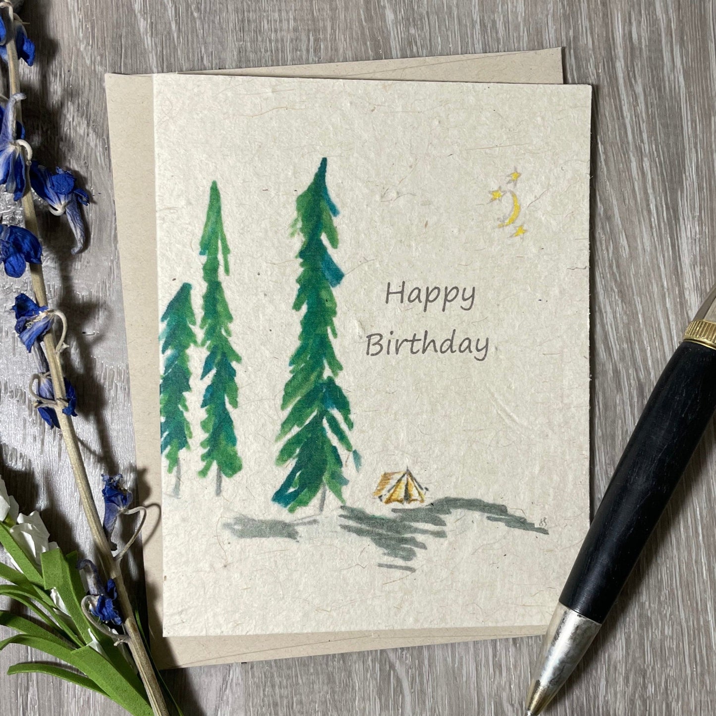 happy birthday card.  plantable card. wildflower seed card.
