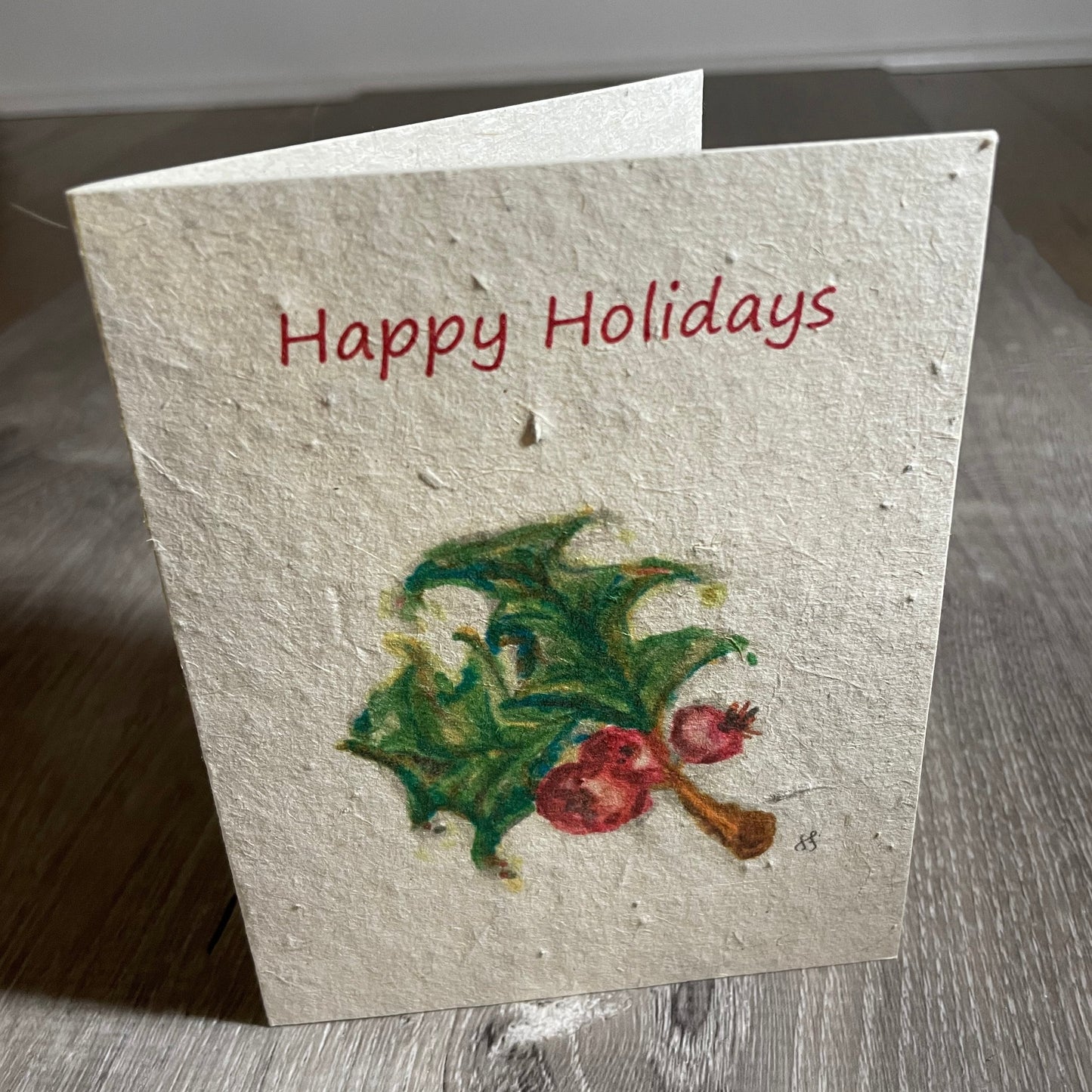 Holiday | Christmas | Plantable Card | Wildflower Seed Paper | Holly Berry