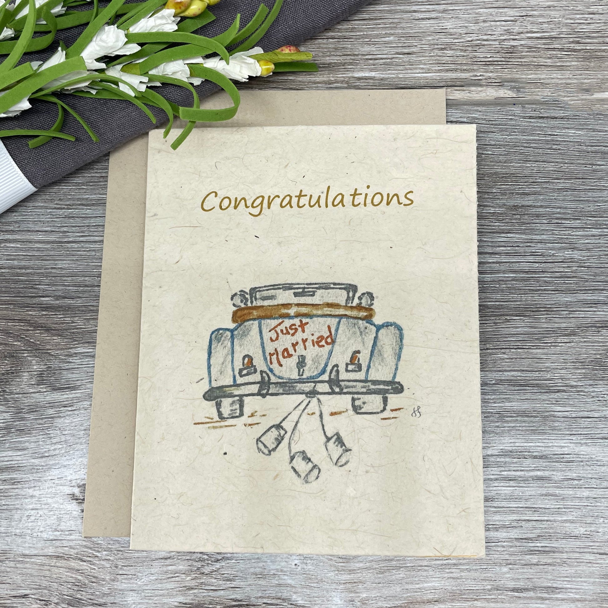 Congratulations Wedding Card. Plantable Seed Paper. plantable Card. Rustic. farmhouse wedding. Wedding gift.