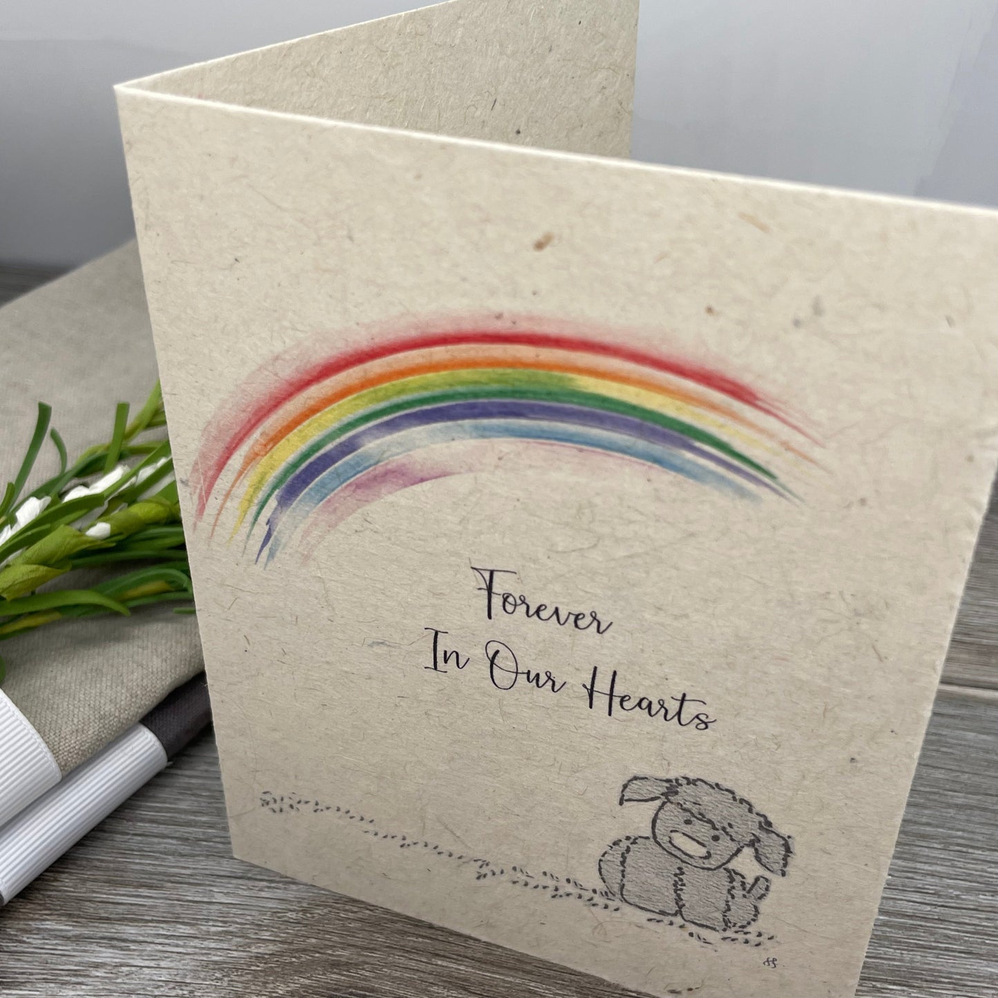 Pet loss. Dog Loss. Pet sympathy. Pet lover. dog lover. sympathy for dogs. plantable card. wildflower seed paper.