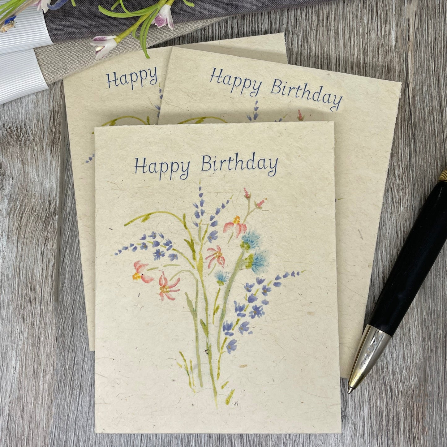 Happy Birthday | Plantable Card | Wildflower Seed Paper | Hand Drawn | WF4