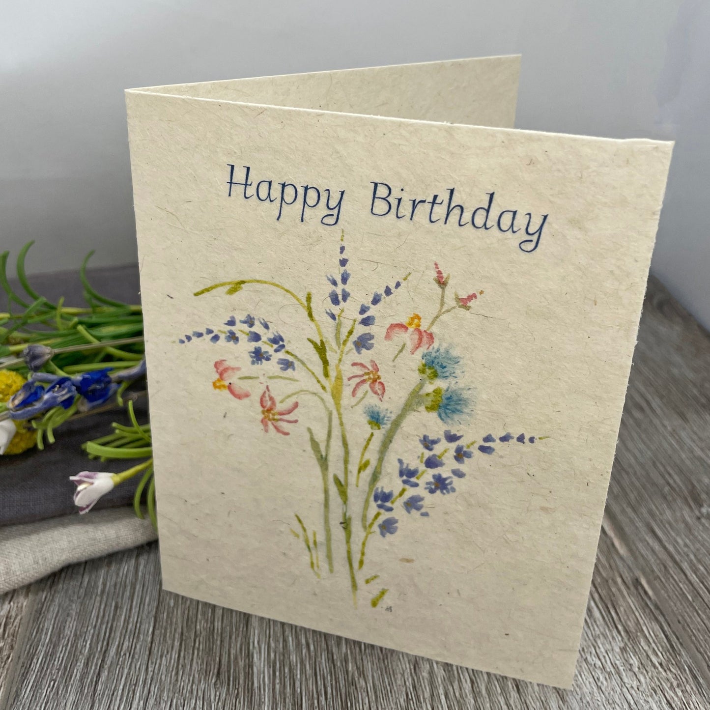 Happy Birthday | Plantable Card | Wildflower Seed Paper | Hand Drawn | WF4