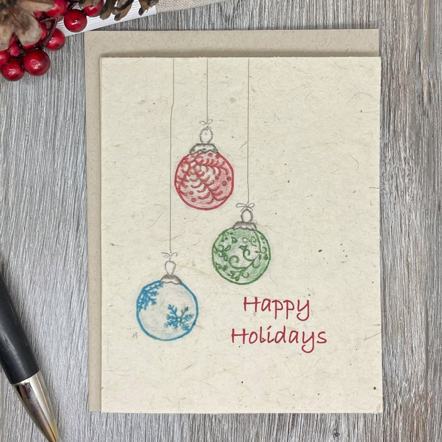 holiday cards. christmas. Bulk. Plantable cards. 1 simple seed. rustic card.  Holiday decor.
