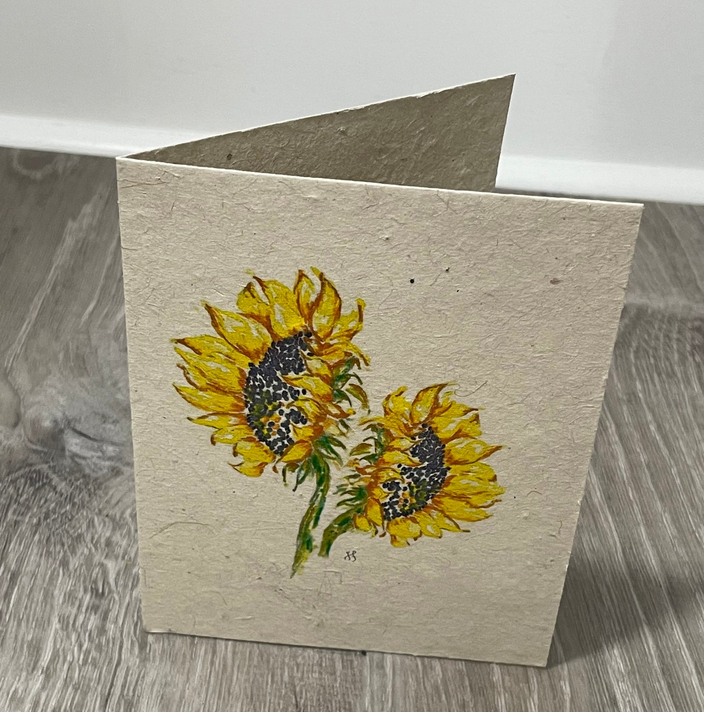 Sunflowers  | Plantable Card | Hand Drawn | Wildflower Seed Paper