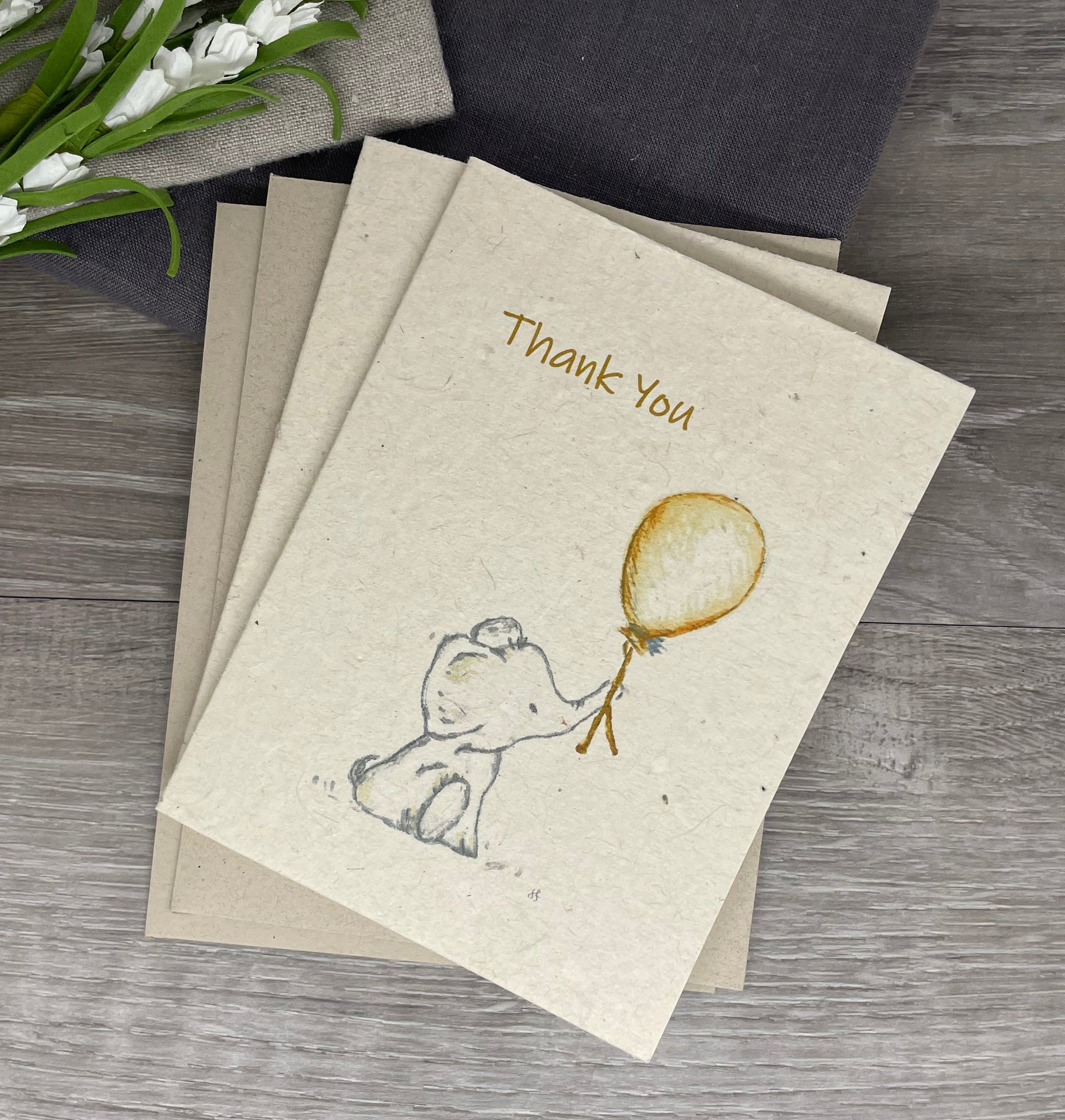 Baby Shower Card. baby shower gift. Plantable Seed Paper. Thank you. Wildflower seed paper. lamb. wildflowers.